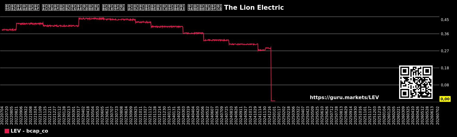 ಕಂಪನಿಯ ಬ್ಯಾಲೆನ್ಸ್ ಶೀಟ್ ಬಂಡವಾಳೀಕರಣ ಚಾರ್ಟ್ The Lion Electric